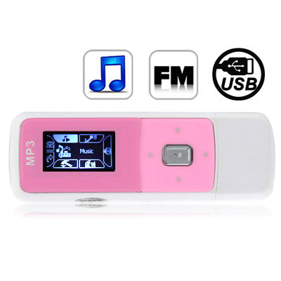 4GB MP3 Player with LCD Screen, Support FM Radio, Use as USB Flash Disk (Pink) - Click Image to Close